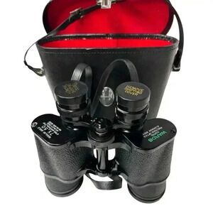 Vintage Montgomery Wards Biniculars With Original Case And Lens Covers